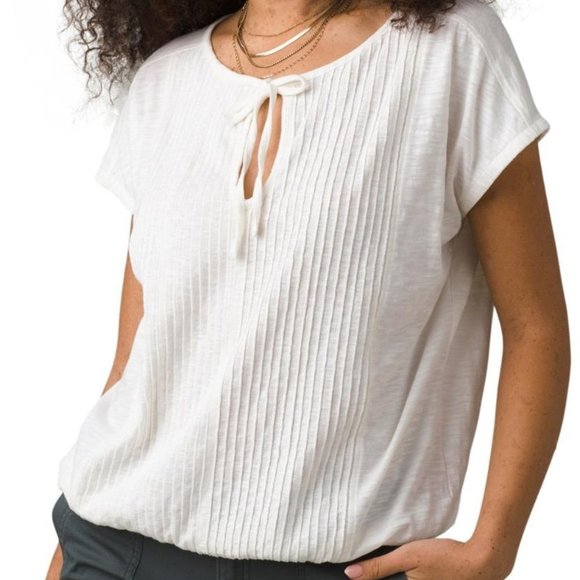 prAna Ocupas‎ Popover Top in Soft White Size S NWT - Picture 1 of 10